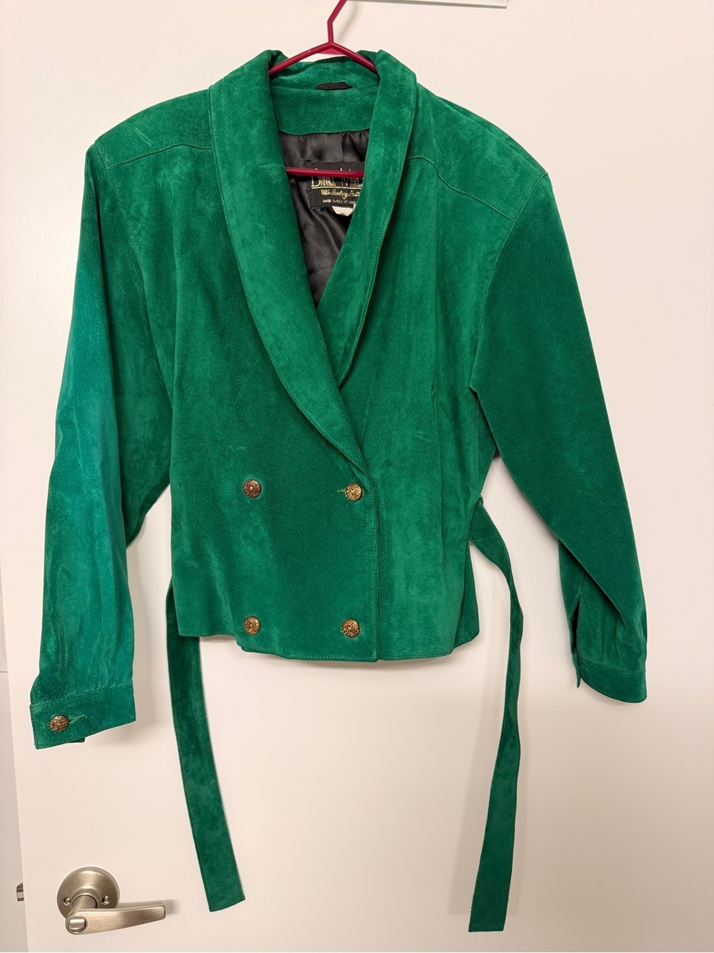 Vintage Green Suede Jacket - Picture 2 of 7